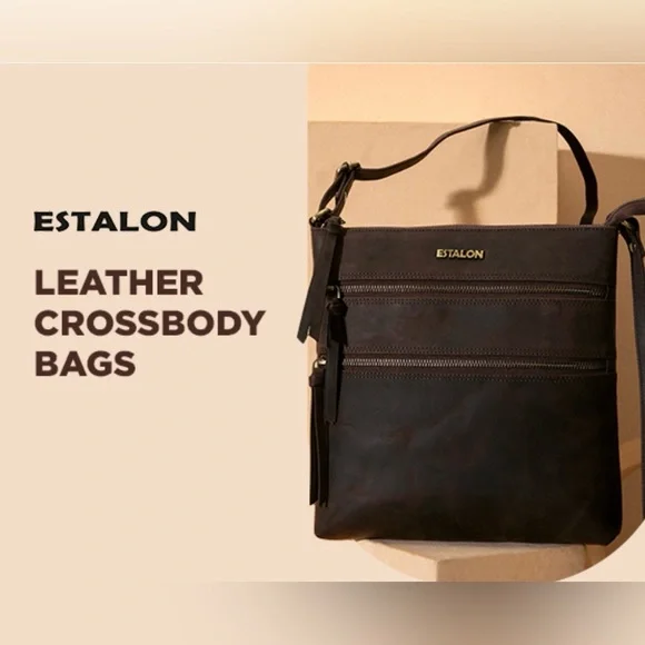 Leather ESTALON Crossbody Bag - Picture 13 of 16